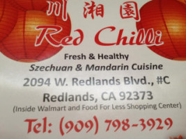 Red Chilli menu