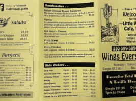 Little Wing Cafe menu