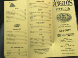 Angelo's Pizzeria menu