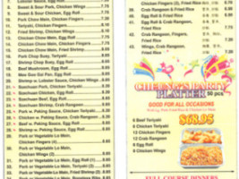 Cheung Lee menu