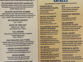 Islanders menu