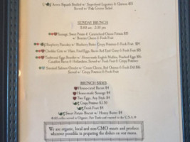 Hunter's Head Tavern menu