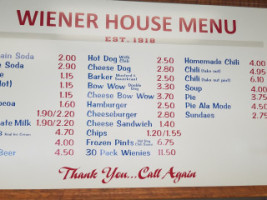 Milwaukee Wiener House, Famous Since 1918. menu