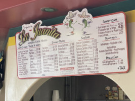 La Juanita menu