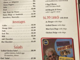 Red's Cafe menu