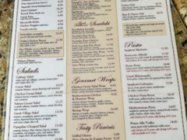 Papagalino Cafe menu