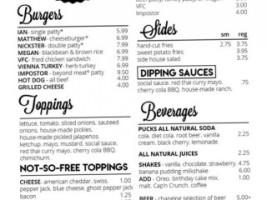 Social Burger menu