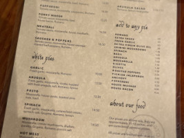 Frankly Pizza! menu