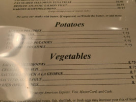 Lewnes' Steakhouse menu