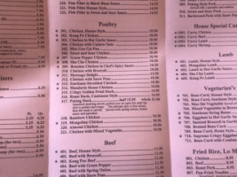 Mandarin House menu