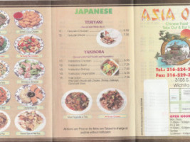 Asia One menu