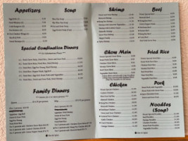 Chin's Cafe menu