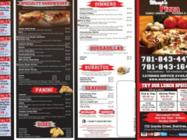 Wamps Pizzeria menu