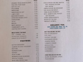 Carmel Valley Coffee Roasting-barnyard Restaurant menu