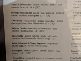 The Oar House menu