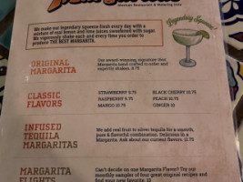 Margaritas Mexican menu