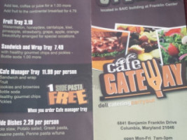 Cafe Gateway menu