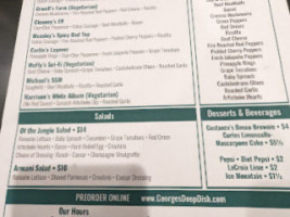 George's Deep Dish menu