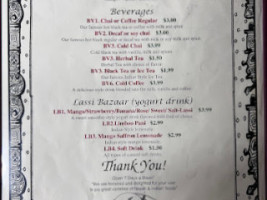 Nepal's Cafe menu