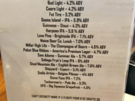 Olde Mill Tavern menu