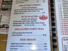 Asia Eatery menu