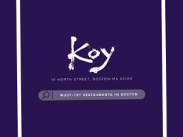 Koy Boston menu