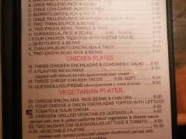 Mi Casita Mexican menu