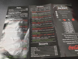 Jackies Pizza menu