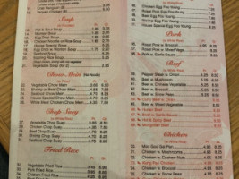 Great Wall menu