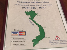 Viet-thai menu