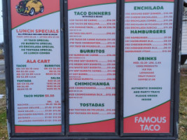 Famous Taco menu