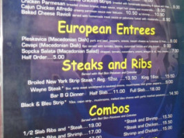 On The Rocks Grill menu