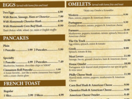 Railway Cafe menu