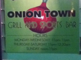 Onion Town Grill Sports menu