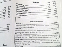 Chee Kong menu