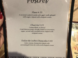 San Gaspar menu