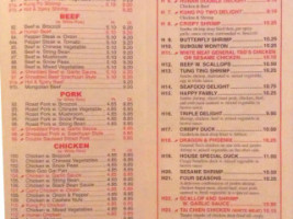 Golden Phoenix menu