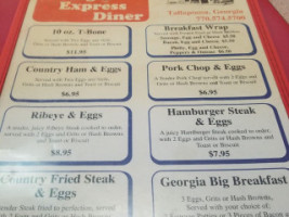 Georgia Express Diner menu