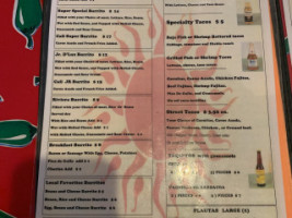 Mexican Riviera menu