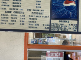 Ben's Burgers menu