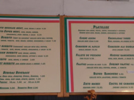 Del Valle Grill menu