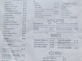 Galt Country Cafe menu