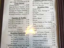 Oxford Diner menu