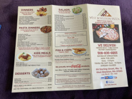 West Boylston Pizza menu