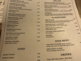 Deer Lodge Dining Room menu