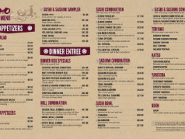 Momo Sushi Cafe menu