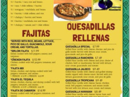 El Tequila Mexican menu