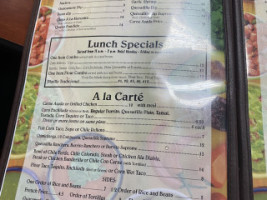 La Morenita menu