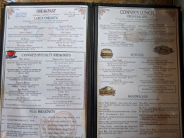 Connie's Cafe Lounge menu