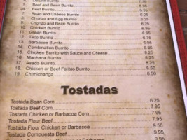 El Charro Tapatio menu